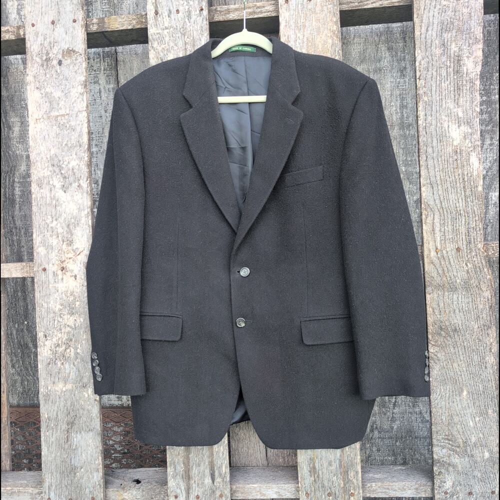 Vintage Lauren Ralph Lauren 100% Camel Hair Blazer Black Men's 44R